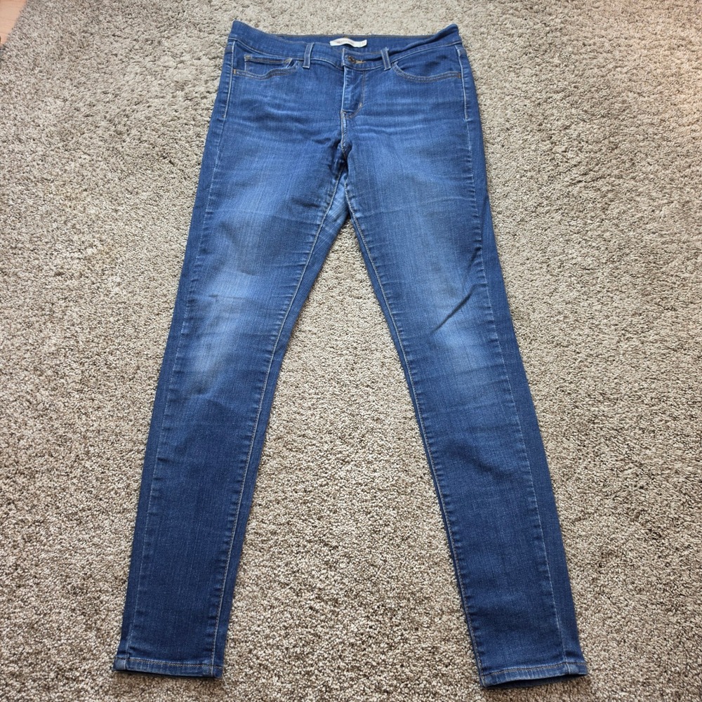 Levi's 710 Super Skinny Jeans Womens 31 Blue Denim Stretch Mid Rise 17778-0410